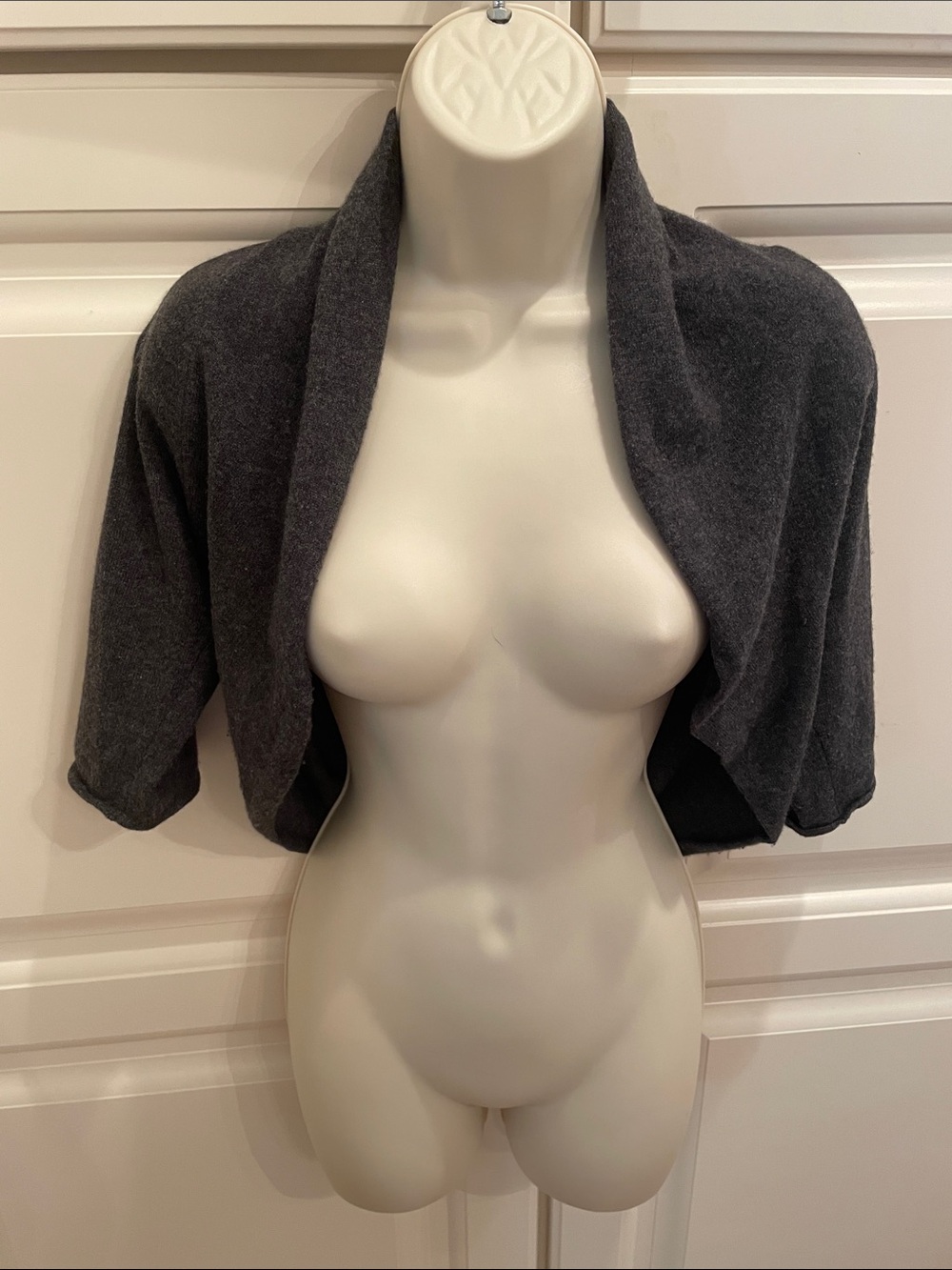 Saks 5th Ave charcoal cashmere shrug sz S